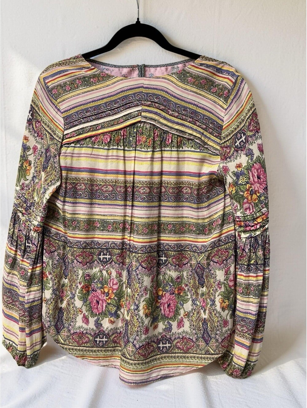Maeve by Anthropologie Top Womens Small Colorful Garden Floral Spring Boho